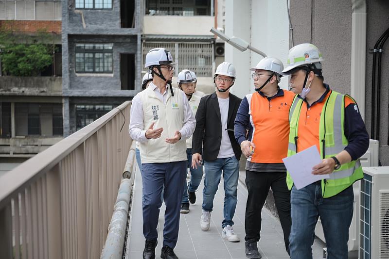 副市長林琨瀚視察工程。