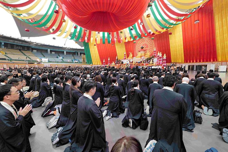 水陸勝會能成就圓滿，有賴法師、功德主、志工菩薩眾志成城，無私奉獻。（圖片提供/靈鷲山佛教教團）
