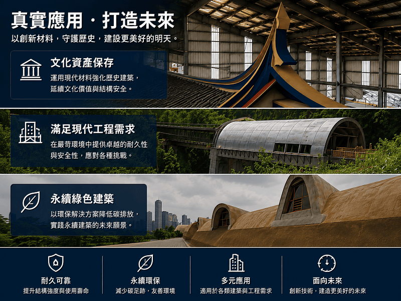 從文化資產到現代工程,全面守護建築耐久性。