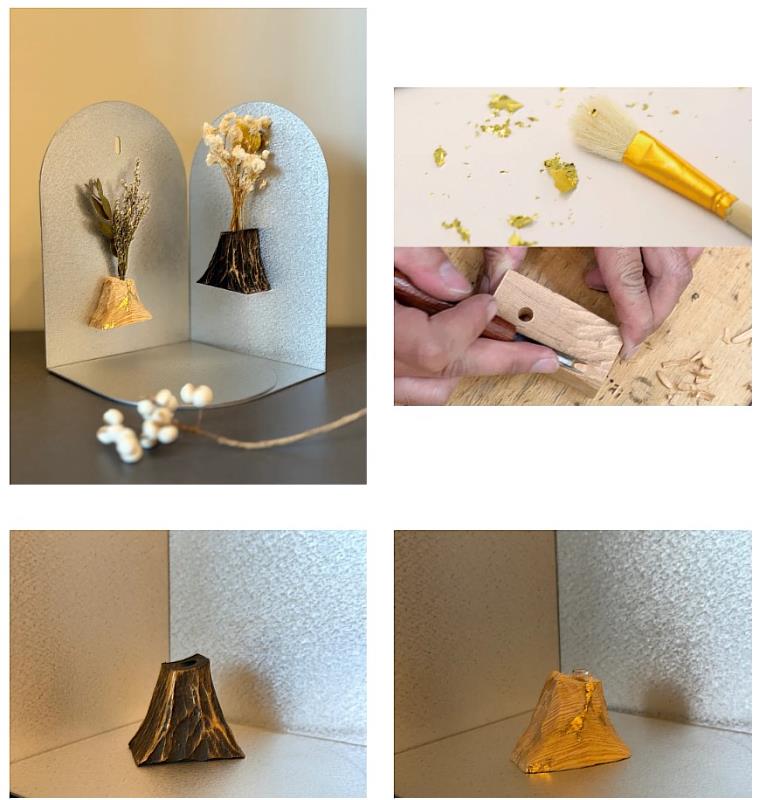 木磁鐵製作流程。 