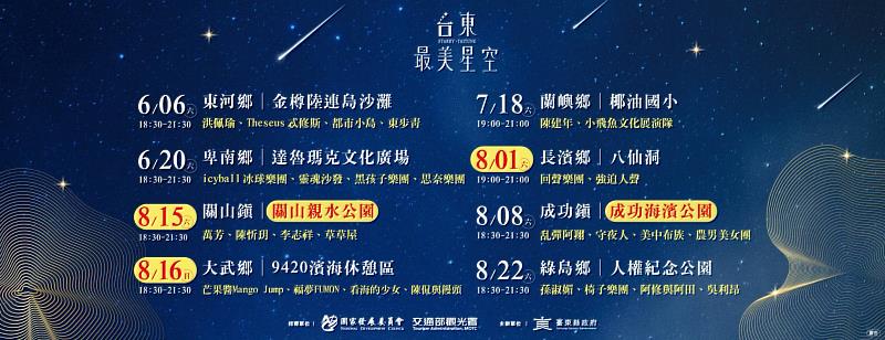 「2026台東最美星空」父親節帶爸爸追星去!金曲歌王乱彈阿翔、守夜人領銜 8日改至成功海濱公園開唱