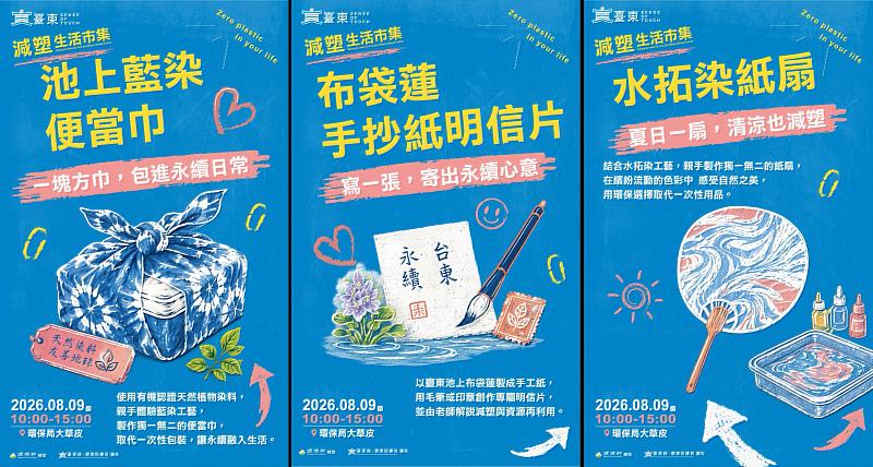 減塑生活市集8月9日登場!闖關、手作、二手派對 體驗永續臺東新日常