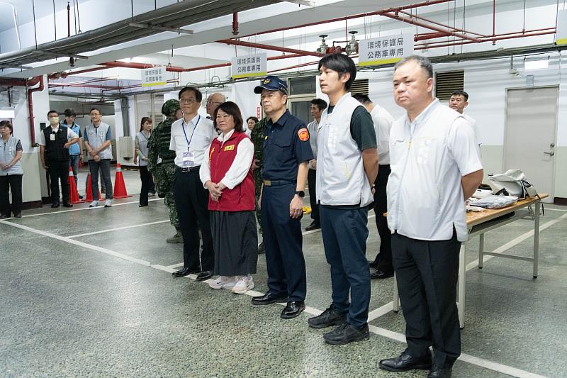 黃敏惠市長視導今日防空避難演習情形