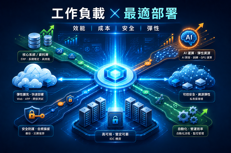 工作負載依需求分配到不同 IT 環境