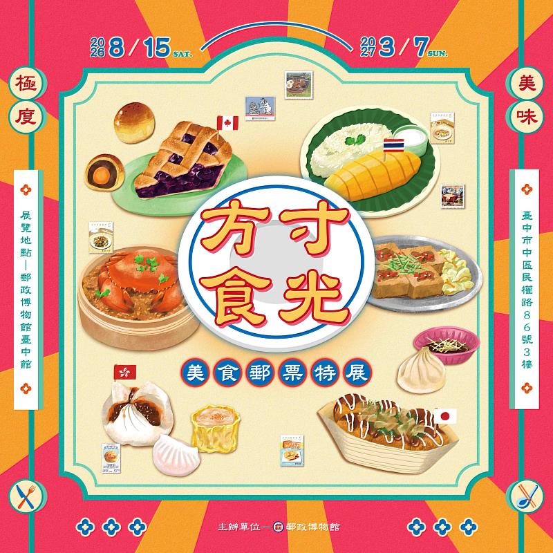 方寸食光-美食郵票特展/中華郵政提供
