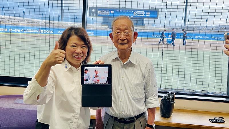 黃敏惠市長巧遇近藤教練的學生 林司朗會長