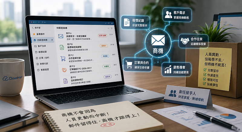 郵件留得住，商機接得上。