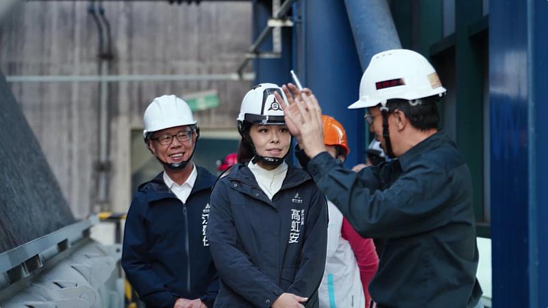 高虹安市長關心焚化廠整改工程，請施工單位如期如質掌握進度。