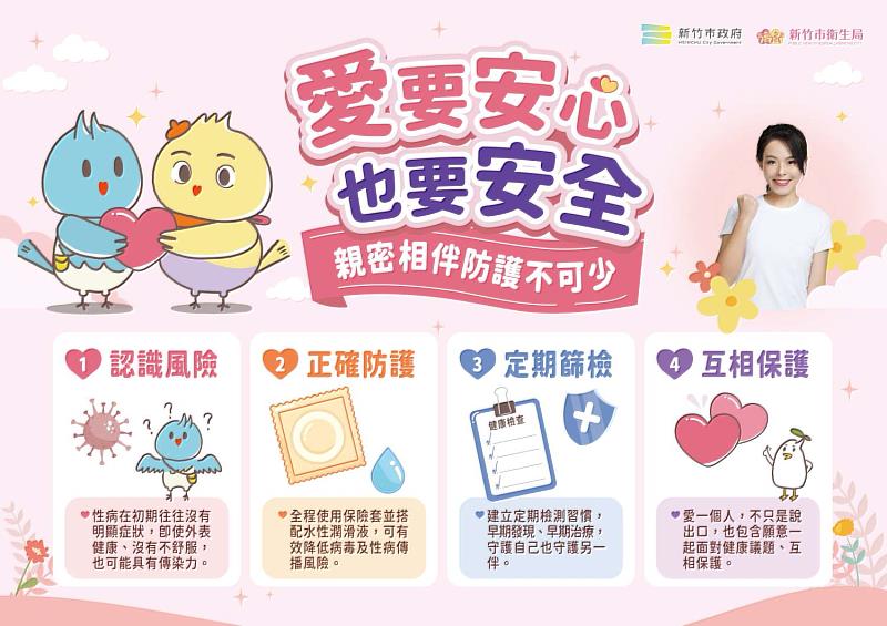 七夕浪漫不忘健康！竹市呼籲做好安全防護、定期篩檢守護彼此
