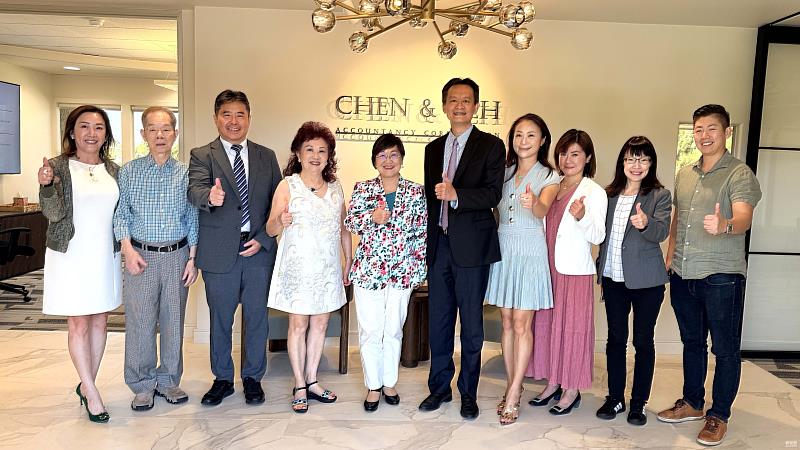 柑縣臺美商會歡迎委員長徐佳青到訪。