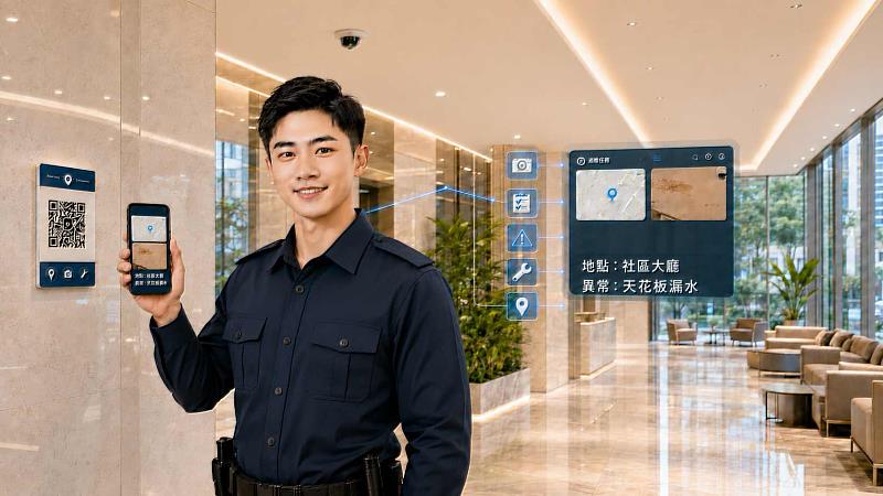 透過App數位巡邏打卡，搭配QR Code掃描與即時照片上傳，有效掌握巡檢狀況。