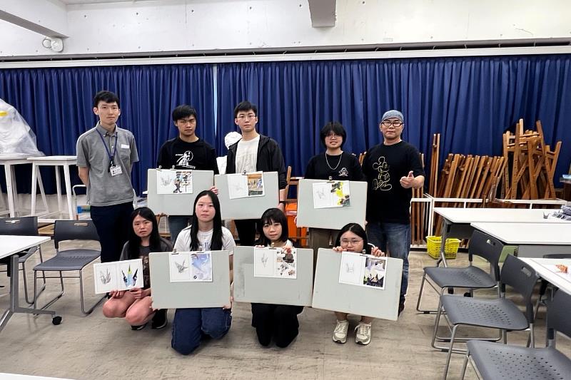 數媒系學生赴大阪總和設計學院研習動畫技術，發表實作成果。