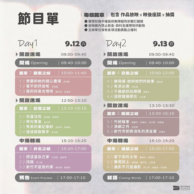 2026新竹市影像培力營成果影展9/12、9/13感動登場。