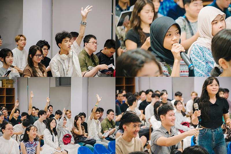圖三：新生踴躍參與「Trivia YunTech」校園知識問答，透過舉手作答與現場交流，在輕鬆氣氛中認識雲科大及身旁的新朋友。