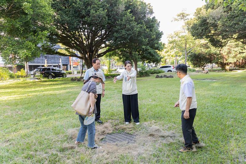 市長高虹安視察三民公園地下停車場啟動設計規劃。