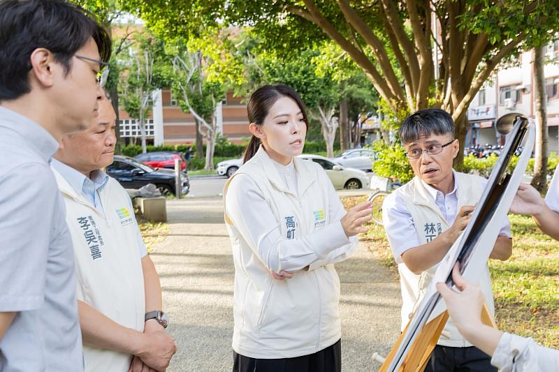 市長高虹安視察三民公園地下停車場啟動設計規劃。