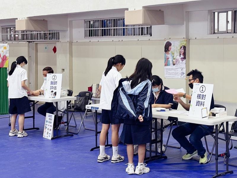 圖說2.校園接種情形。