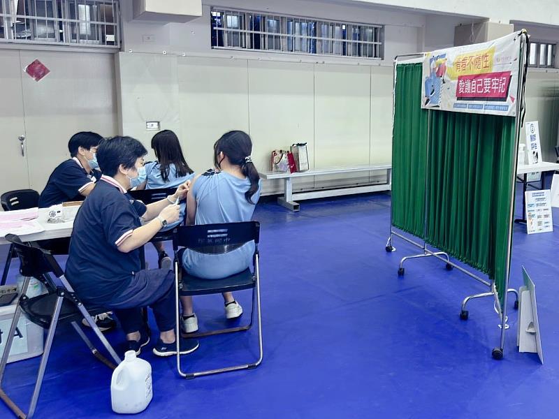 圖說3.校園接種情形。