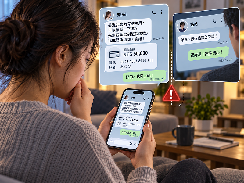 真正需要確認的，已經不只是「這個人是不是我認識的人」而已，而是再三確認，「這句話，真的是他本人傳的嗎？」