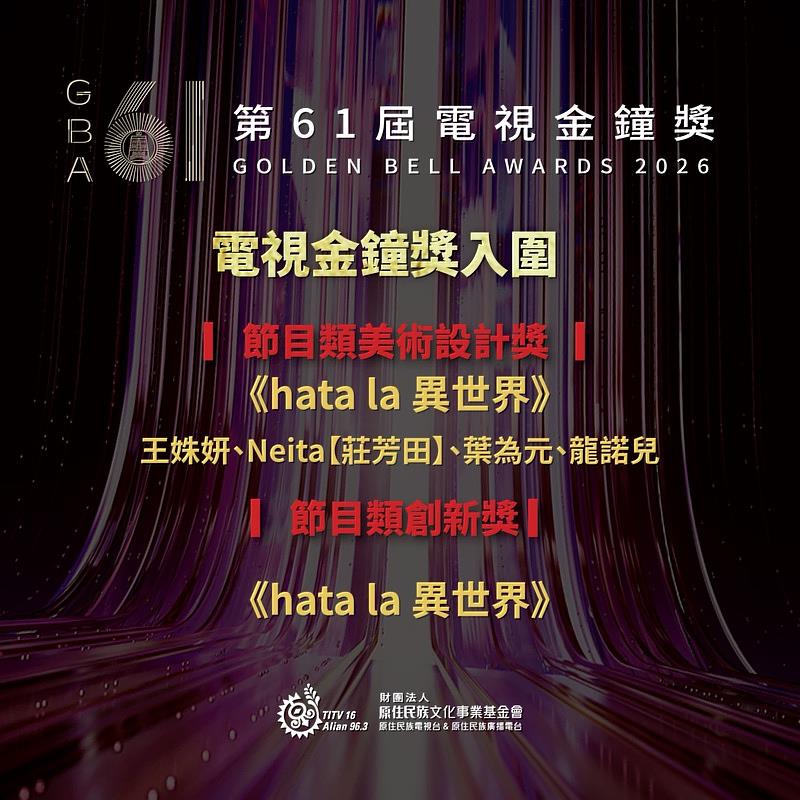 圖4- 《hata la 異世界》表現亮眼，不僅入圍節目類創新獎，當代動畫語言與傳統文化交融的精彩視覺表現，也讓製作團隊獲得節目類美術設計獎的入圍肯定。