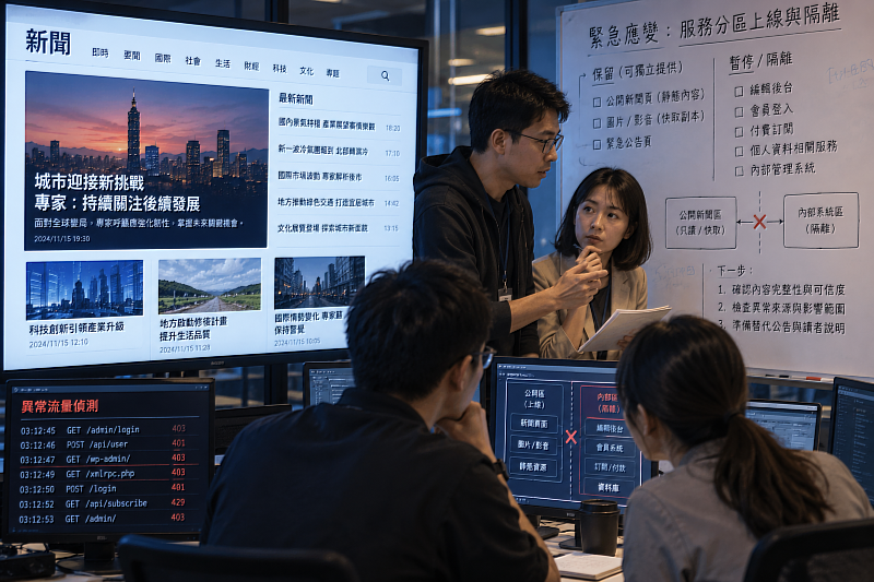 新聞媒體網站遭攻擊就得整站下線?關鍵在於能否安全分區