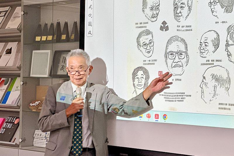 代父親出席的田中一俊分享,父親早年就讀於臺北高等學校(師大前身),深受校園內「自由與自治」風氣薰陶,這股精神也深深烙印在其作品中。