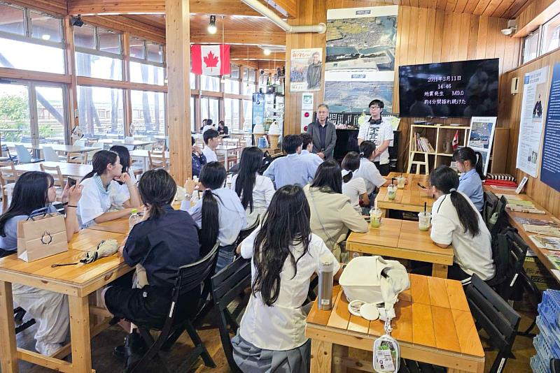 櫻井廣行理事長解說名取市311災後振興。