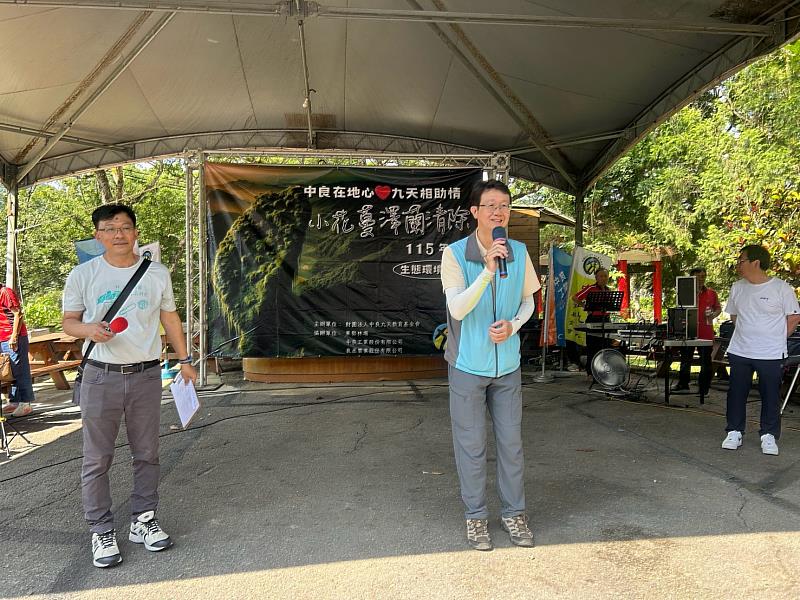 林業保育署臺中分署陳啓榮副分署長致詞感謝中良九天夥伴響應防治