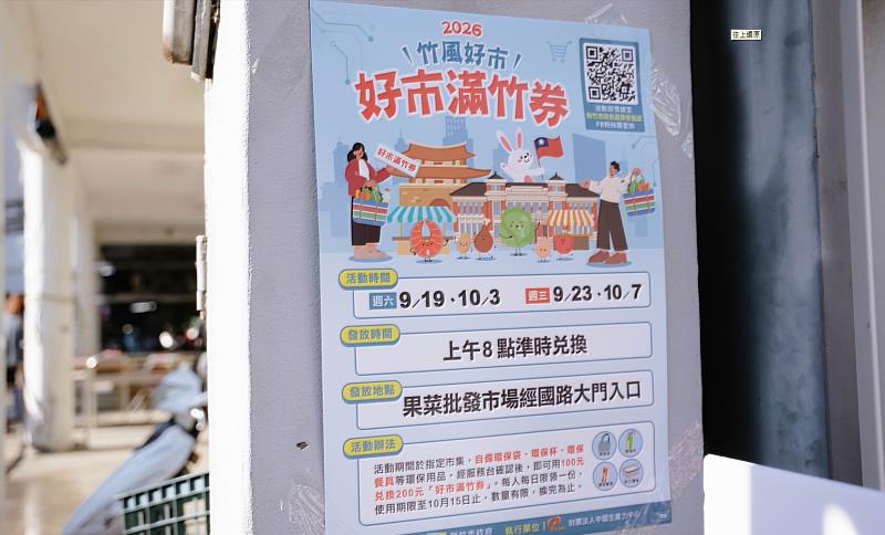 新竹市「好市滿竹」加倍券今(19)日正式開跑