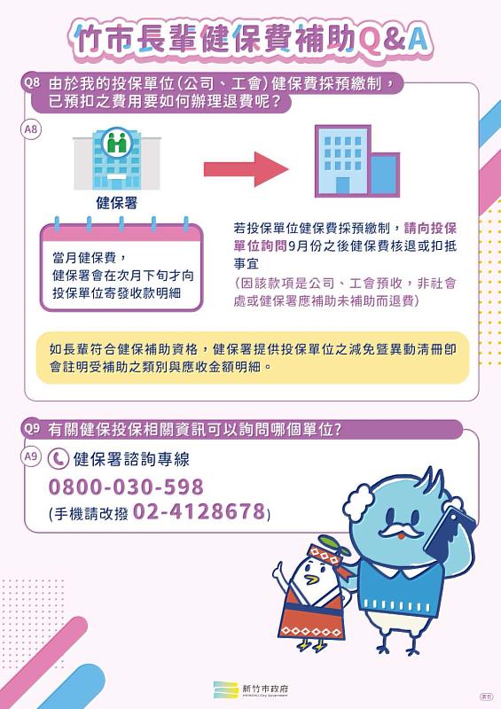 竹市長輩健保費補助Q&A