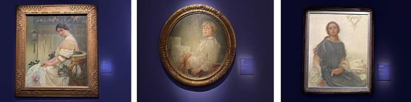 慕夏為家人所繪製的家族肖像畫，為這次來台首度展出作品。／時藝多媒體提供