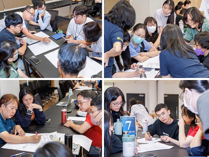 115學年度全面品質管理教育訓練,各組在公文撰寫實務中,針對主題進行討論與相關文書撰寫。(圖/淡江大學提供)
