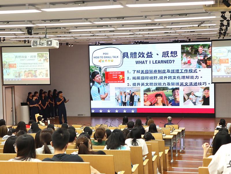 學生分享在美國醫院與泰國社區的實習歷程。