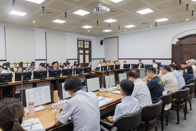 新竹市政府今日召開市務會議,市長高虹安主持。