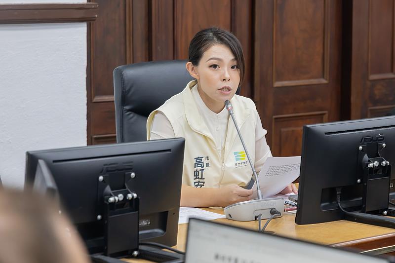 新竹市政府今日召開市務會議,市長高虹安主持。