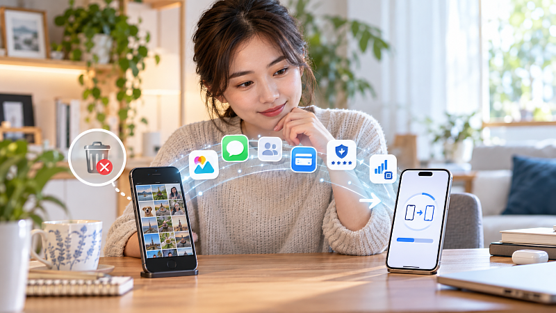 換新iPhone別急著清空舊手機!除了照片與App,LINE聊天紀錄、銀行App、雙重驗證及eSIM等資料,都可能需要另外備份或重新設定。建議先確認重要資料已成功轉移、新機各項功能正常,再清除舊手機,避免珍貴資料遺失。