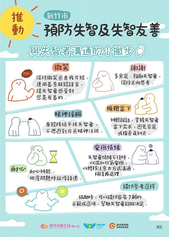 預防失智及宣導失智友善圖卡。