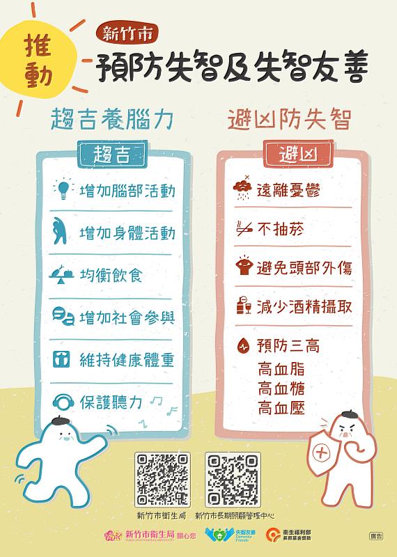預防失智及宣導失智友善圖卡。