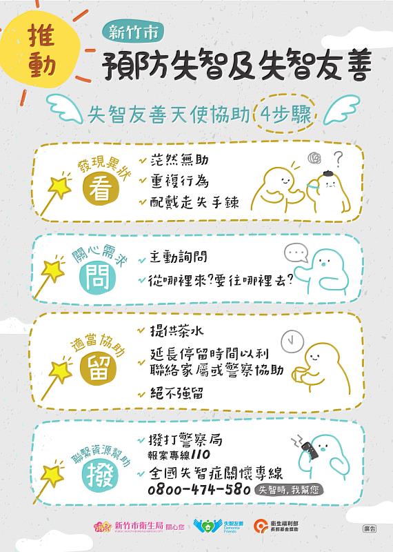 預防失智及宣導失智友善圖卡。