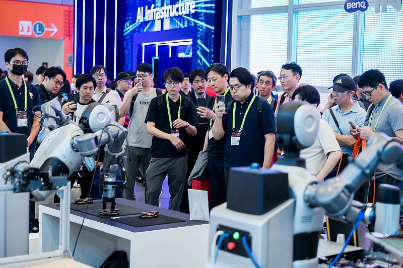 COMPUTEX 買主雲集,AI機器人展區持續成為全場矚目焦點。(資料畫面)(貿協提供)