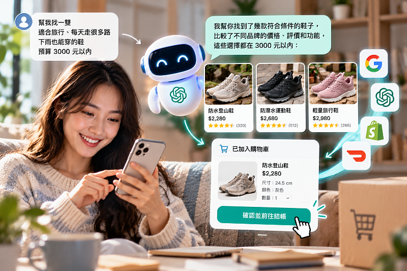 AI正在改變人使用網路服務的方式。過去想買東西,得自己搜尋、比較、切換不同網站;現在使用者只要說出需求,AI就能協助找商品、比較價格與條件,甚至進一步建立購物車、進入結帳流程。當AI從「提供答案」走向「協助完成事情」,未來上網的第一步,也可能從「我要去哪個網站?」慢慢變成「我想完成什麼?」