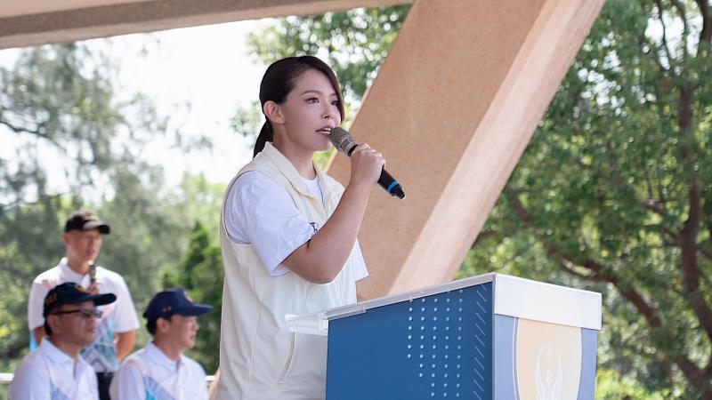 市長高虹安為參賽義消加油打氣。