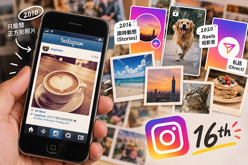 Instagram 16歲了!你還記得以前只能發照片嗎?