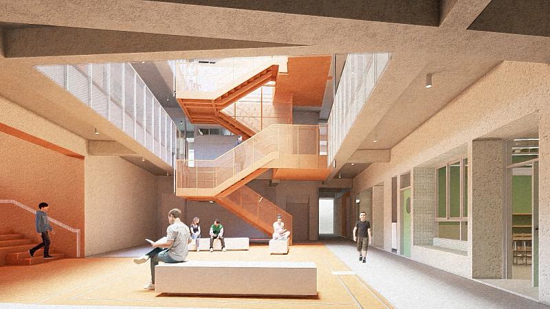 培英國中老舊校舍拆除重建工程-新A棟摸擬圖
