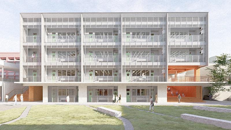培英國中老舊校舍拆除重建工程-新A棟摸擬圖