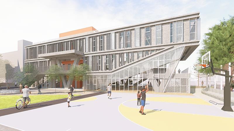 培英國中老舊校舍拆除重建工程-新D棟摸擬圖