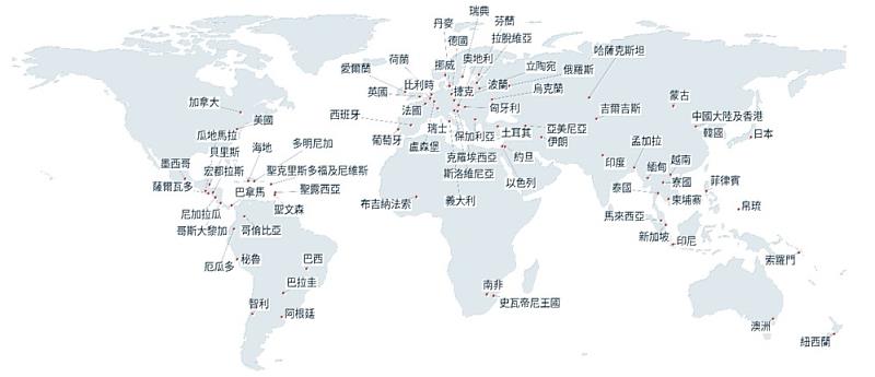華語文能力測驗從臺灣走向5大洲,海外辦理足跡達77國。