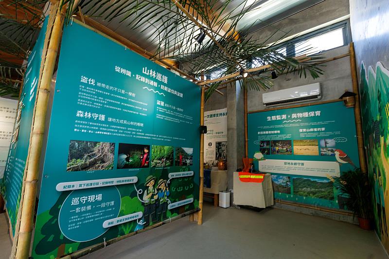 展區呈現社區從不同面向投入保育,讓地方技藝、產業發展與自然環境形成相互支持的關係