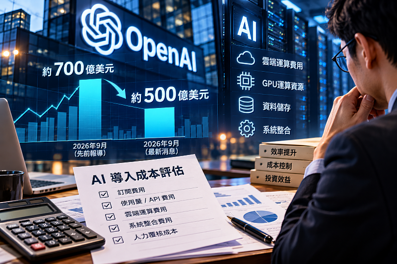 OpenAI年化營收出現200億美元落差,引發市場關注!AI使用者愈來愈多,就代表企業一定愈賺愈多嗎?從訂閱費、雲端運算到系統整合,企業導入AI,究竟要怎麼算才划算?