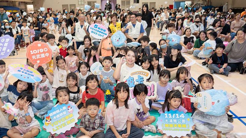 「2026新竹童樂會-皮卡歐嗨YO!」國慶連假首日登場,高虹安市長與親子同樂。
